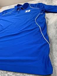 Nike Dri-Fit Duke Blue Devil Basketball Team Polo Shirt Men XL Blue Logo Graphic | eBay