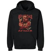 nWo Red And Black Attack WHT - Men's Hoodie / Black / XL