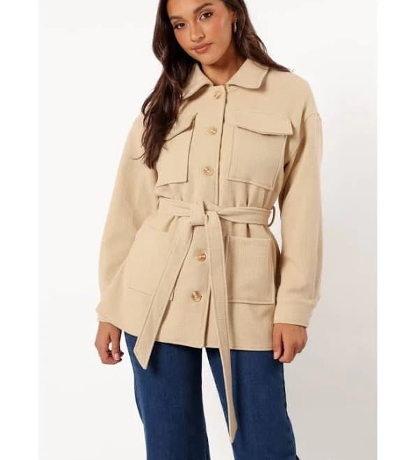 Petal & Pup Women's Arlow Tie Front Shacket