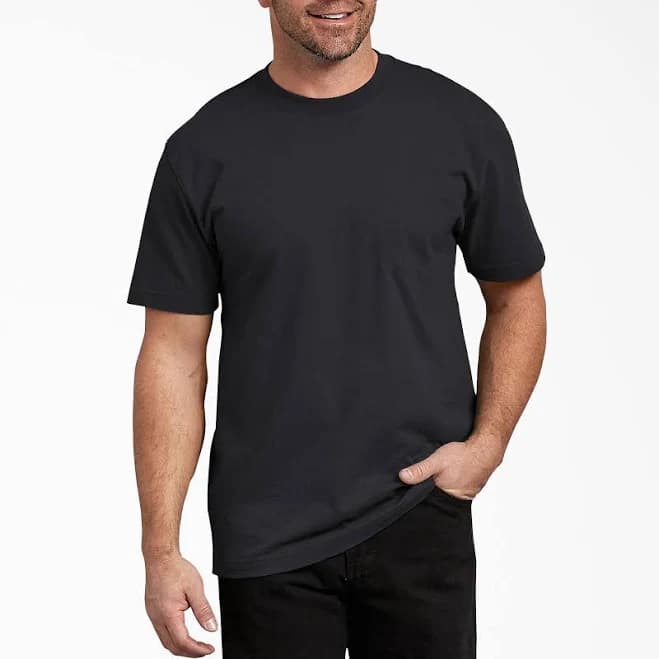 Dickies Men's Heavyweight Crew Neck Short Sleeve Jersey Knit T-Shirt