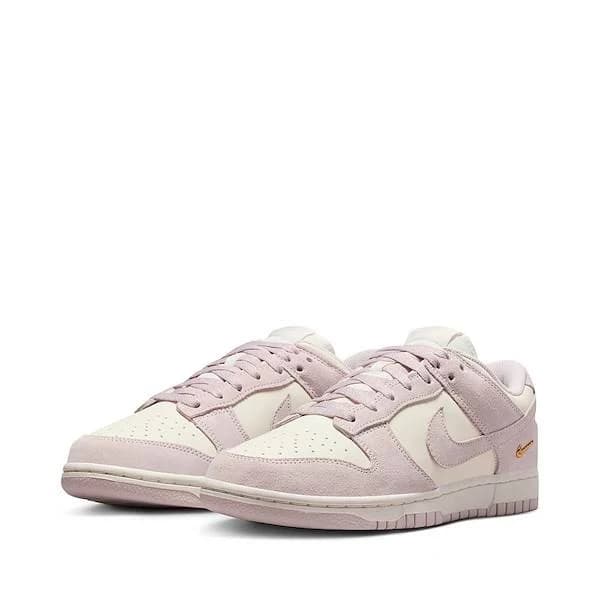 Womens Nike Dunk Low Athletic Shoe - Sail / Pearl Pink / White / Metallic Gold - NATURAL - Size 9