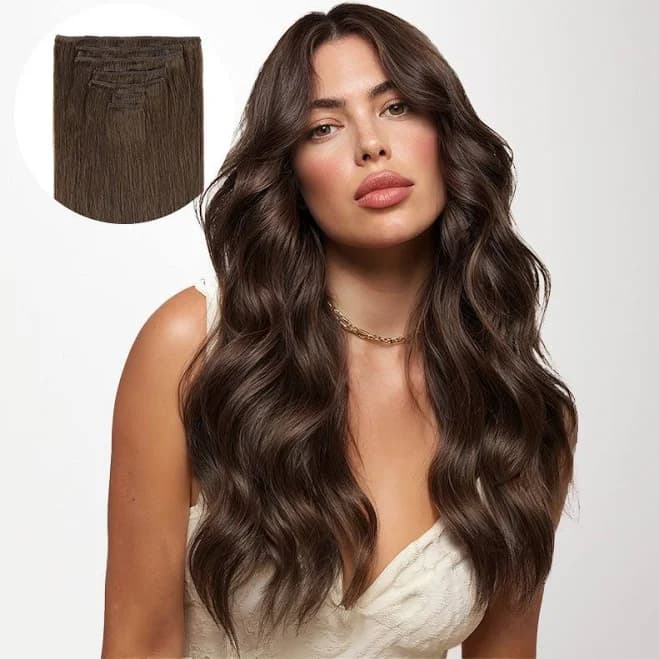 GOO GOO Hair Genius Tape Weft Hair Extensions Human Hair, 22"-220g-9pcs