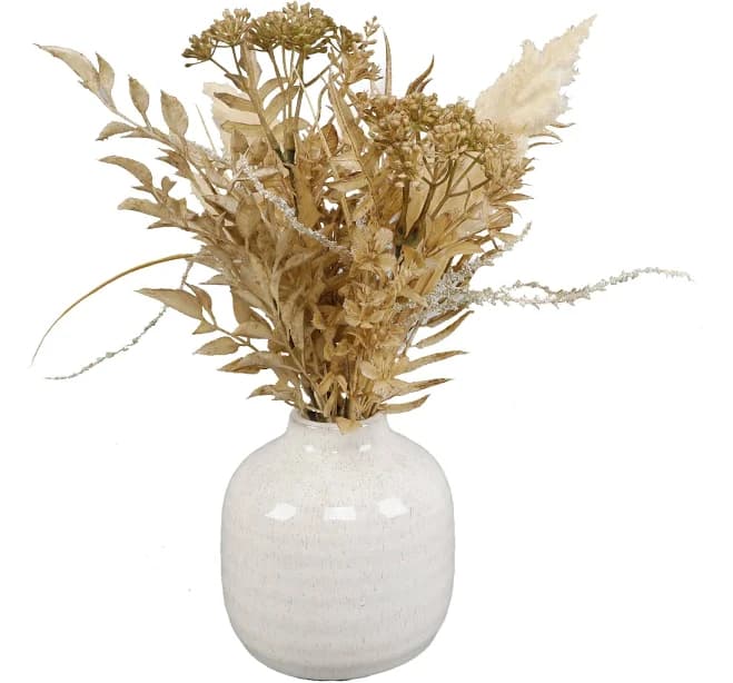 Better Homes & Gardens 12-Inch Artificial Dried Mixed Floral Arrangement in Ceramic Vase