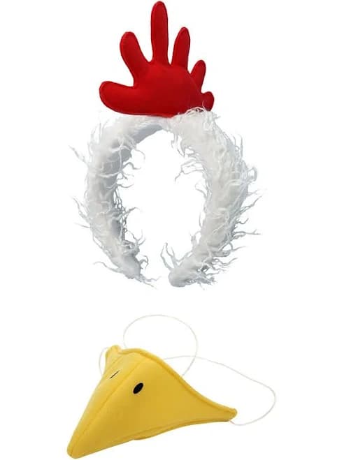 Chicken Plush Headband & Beak Kit
