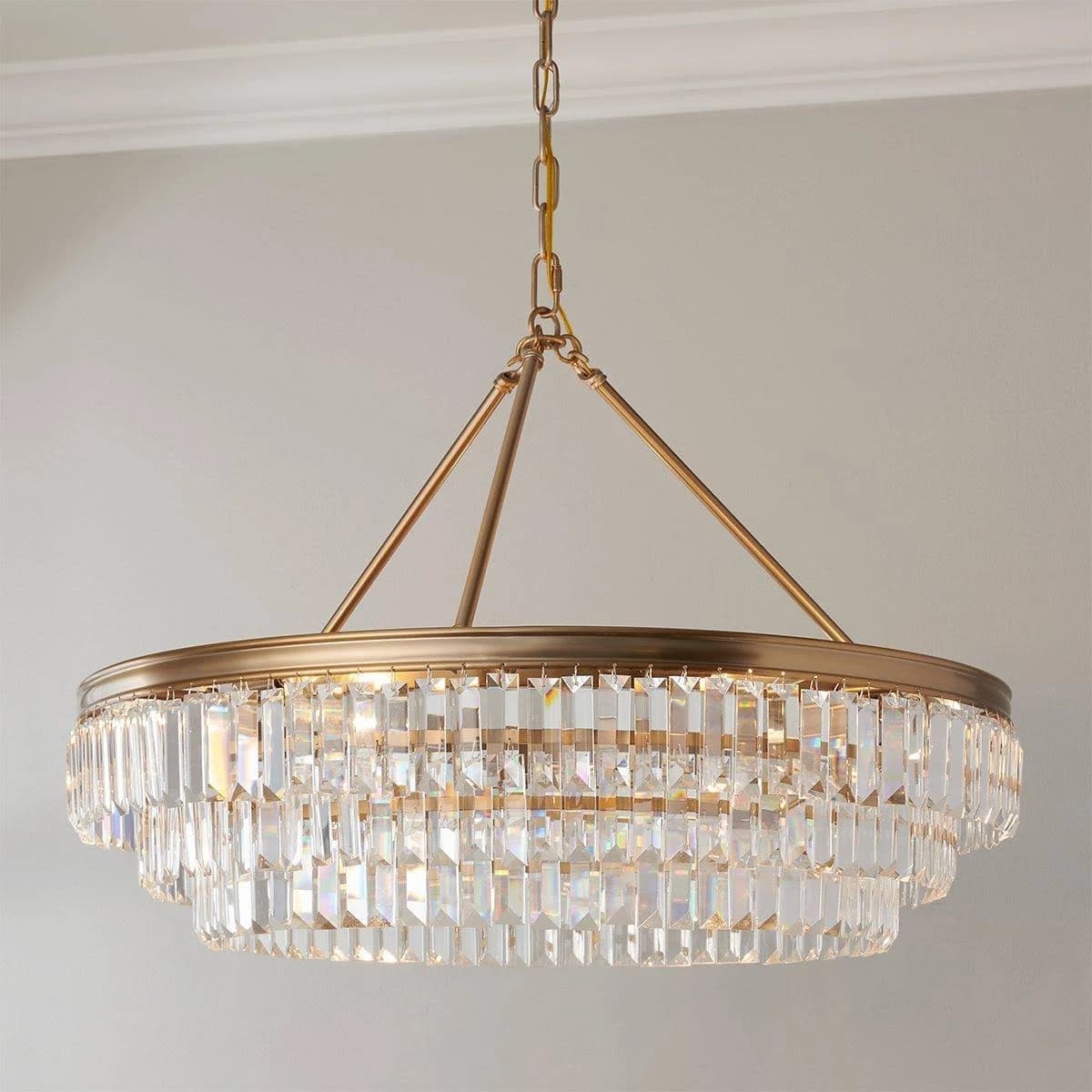 Layered Glass Chandelier