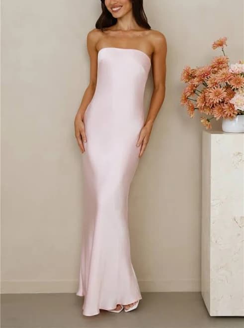 Hello Molly Felicity Strapless Satin Maxi Dress