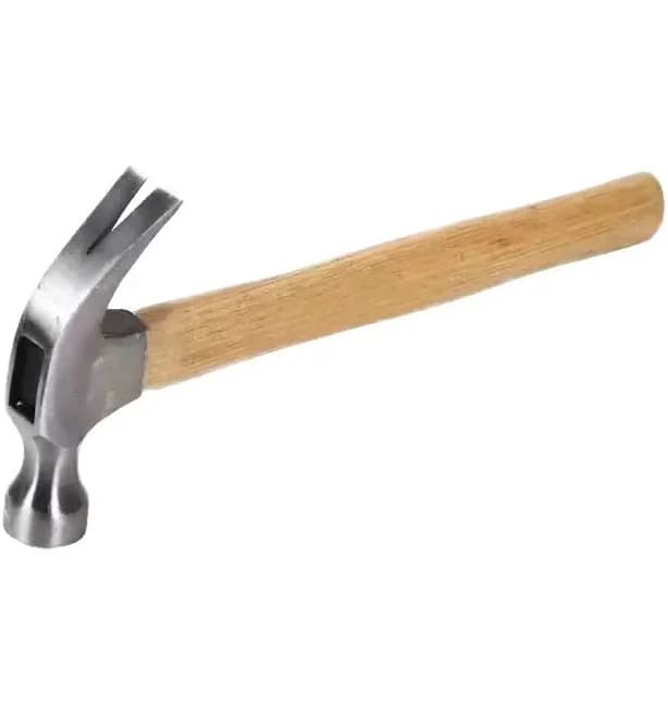 Claw Hammer, Straight Claw Hammer with Wood Handle Multi‑Functional Carbon Steel Claw Nail Hammer Hand Repairing Tools for House DIY Outdorrs Camping