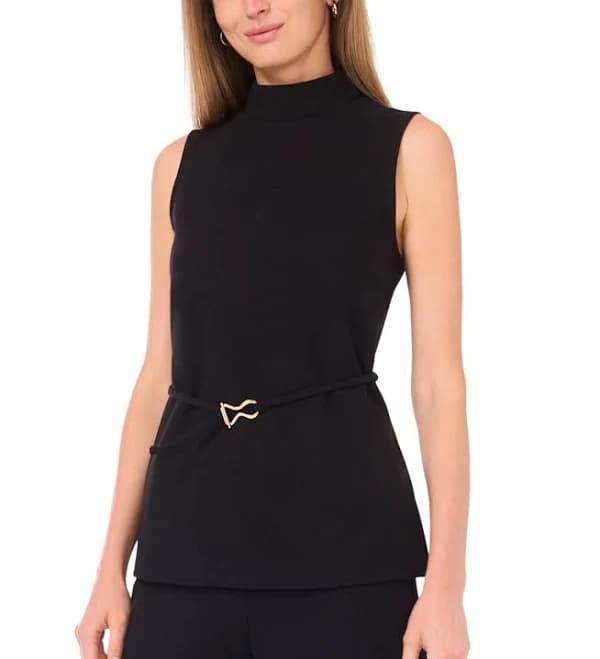 Vince Camuto Women's Mock Neck Sleeveless Top