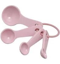 Pink Melamine Measuring Spoons