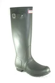 Hunter Tall Rain Boots Dark Olive Green Waterproof Women's Original Classic