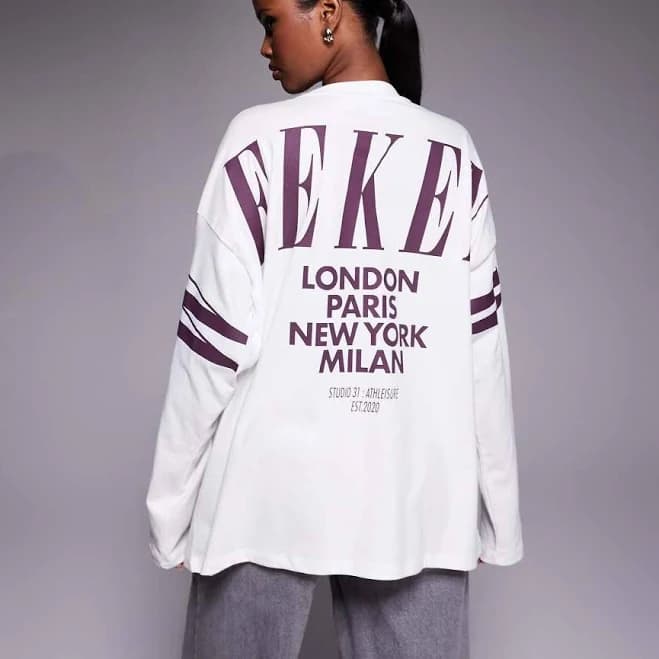 Weekend Collective Icon Long Sleeve T-Shirt with Stacked Back Logo