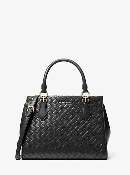Michael Kors Marilyn Medium Woven Satchel