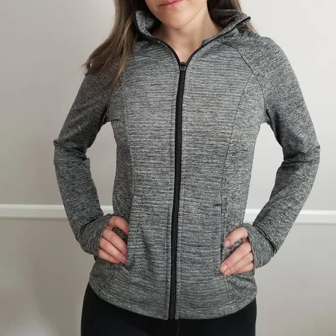 Avia Tops | Avia Long Sleeve Zip Front Athletic Top W/ Pockets | Color: Gray | Size: Xs | Jubileemarks's Closet