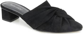Splendid Women's Lanis Knotted Suede Block Heel Mules