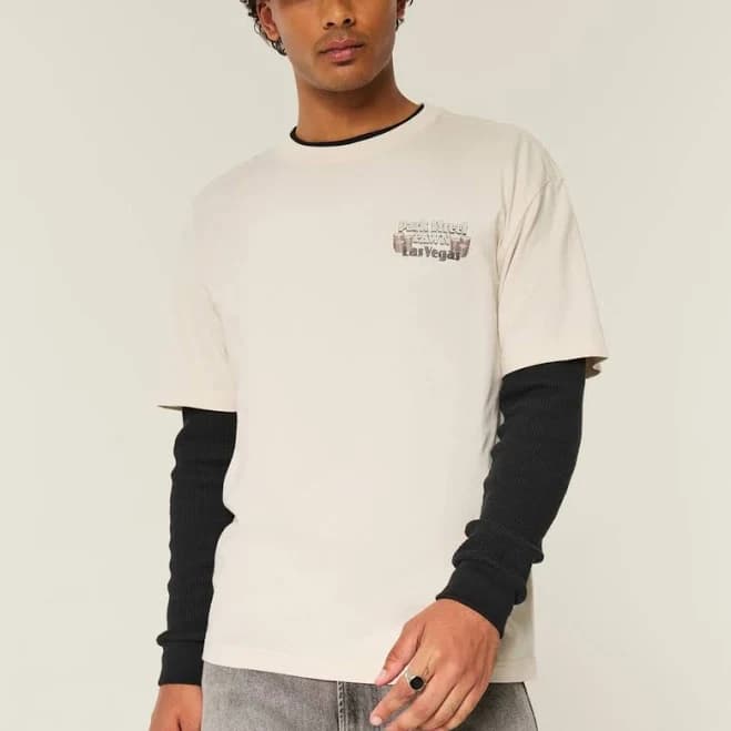 Hollister Men's Boxy Park Street Pawn Graphic Tee