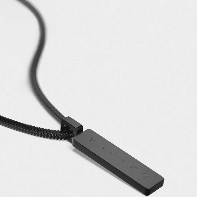 Vacier Men's Square Pendant Necklace