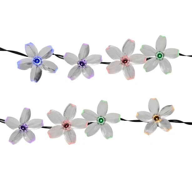 Ashland 50ct. Multicolor Flowers LED Solar String Lights