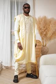 Cream Agbada Set – TRADITIONAL TRIMS CLOTHING