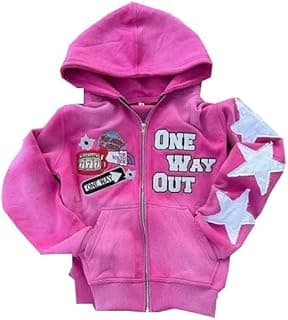 Hooded sportswear Y2K pattern zipper hooded sweatshirt street wear pullover sweatshirt unisex hip-hop casual jacket