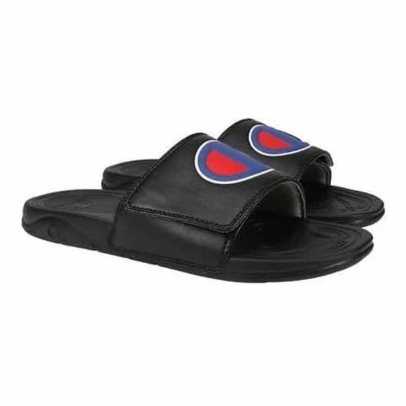 Men's Champion Adjustable Strap Slides Black