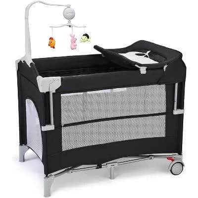 JOYMOR 5 in 1 Pack and Play with Bassinet