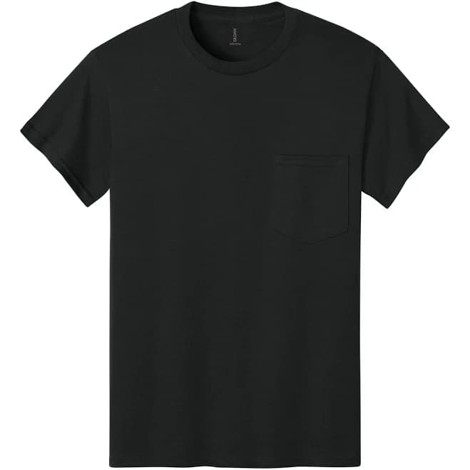 2300 Gildan Ultra Cotton Pocket T-shirt Black Large