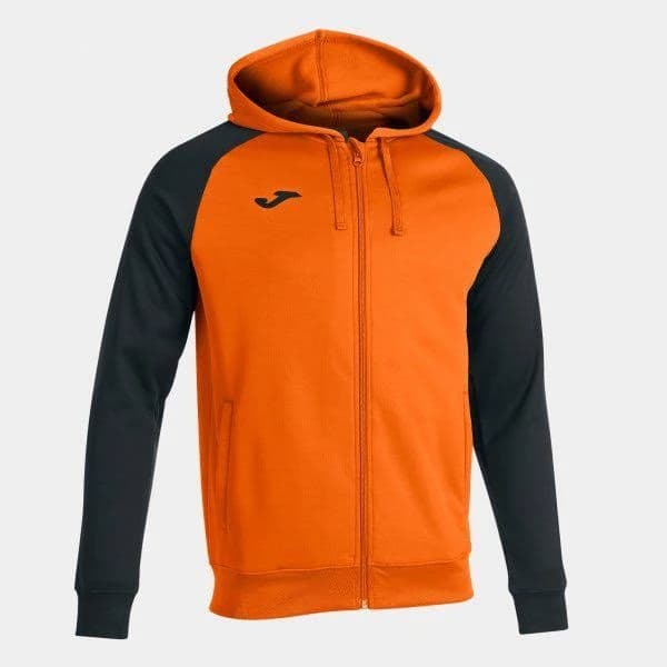 Joma Men's Academy Iv Zipup Hoodie Orange/Black YXL