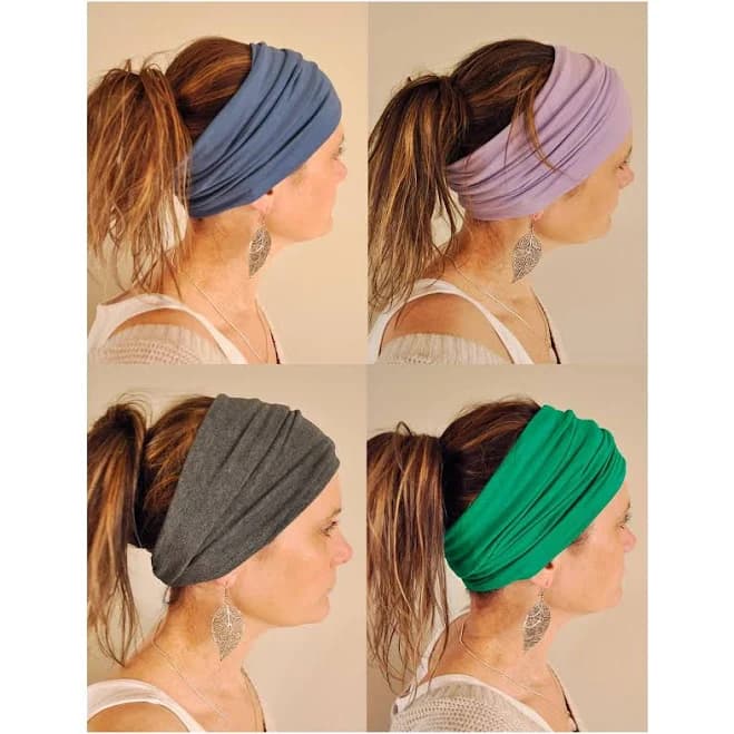 Extra Wide Stretchy Jersey Headbands