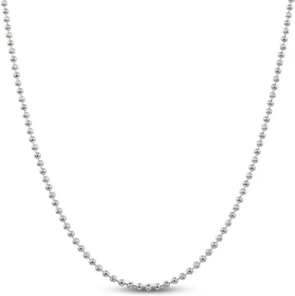 Jared Jewelers Solid Beaded Chain Necklace Sterling