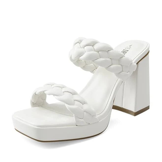 Dream Pairs Two Braided Strap Platform Heels
