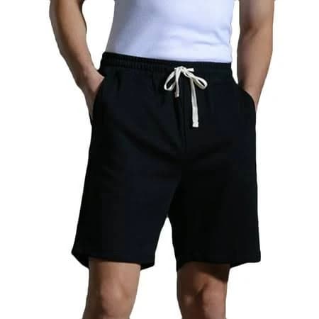 Men's Cotton Drawstring Straight Leg Shorts with Pockets