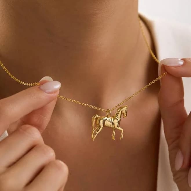 3D Horse Pendant Necklace