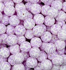 15mm Print Light Purple Leopard Round Silicone Beads, Animal Print Bea – The Silicone Bead Store LLC