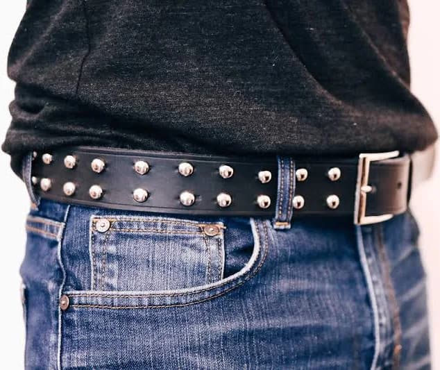 Studded Leather Belt