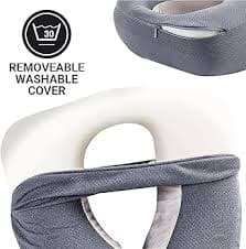 Amazon.com: American Dreamer, Deluxe Travel Pillow, Comfortable Memory Foam Neck Pillow for Uninterrupted Sleep, Ideal for Airplane, Bus, Car, and Train, Travel Essentials, Made in USA, Gray : Home & Kitchen