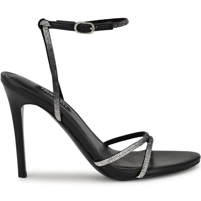 nine west Women's Missey Open Toe Stiletto Heel Dress Sandals
