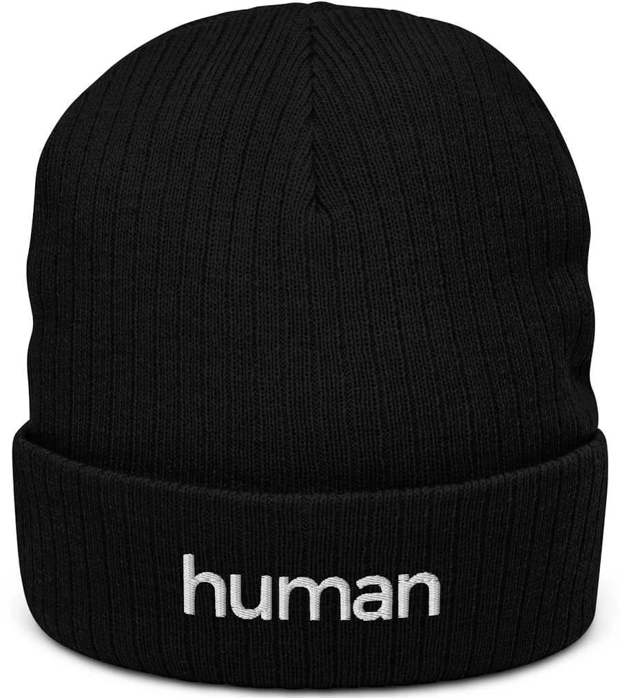 Human Ribbed Knit Beanie