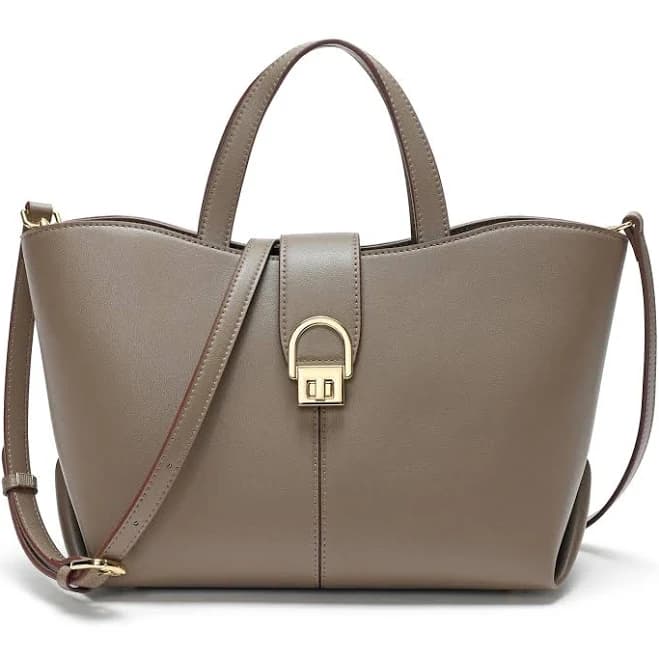 Designer Leather Top-Handle Crossbody Handbag