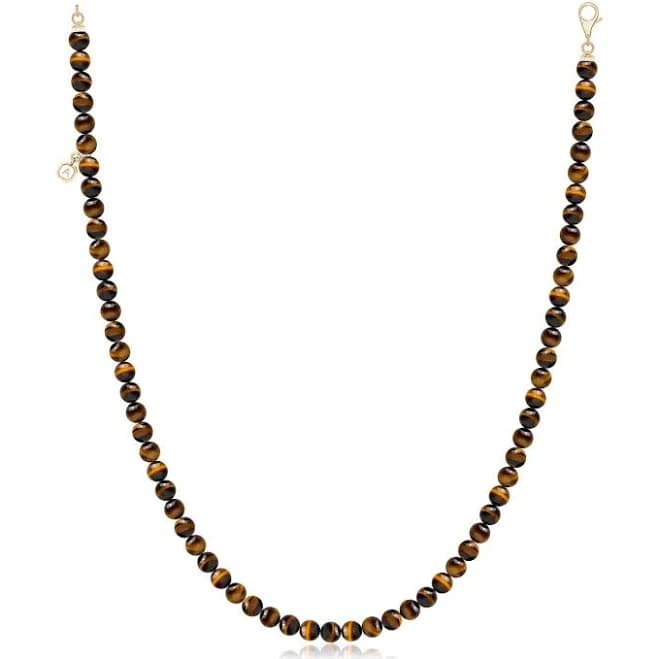 Angara Carats Men's Beaded Necklace Gold
