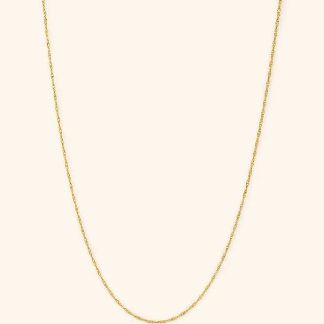 Micro Twisted Silver Chain