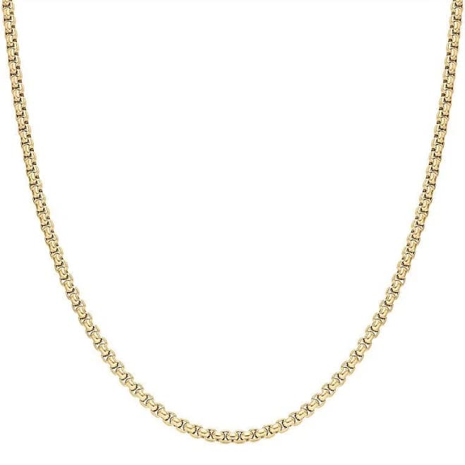 Men's LYNX Stainless Steel 3.5 mm Box Chain Necklace