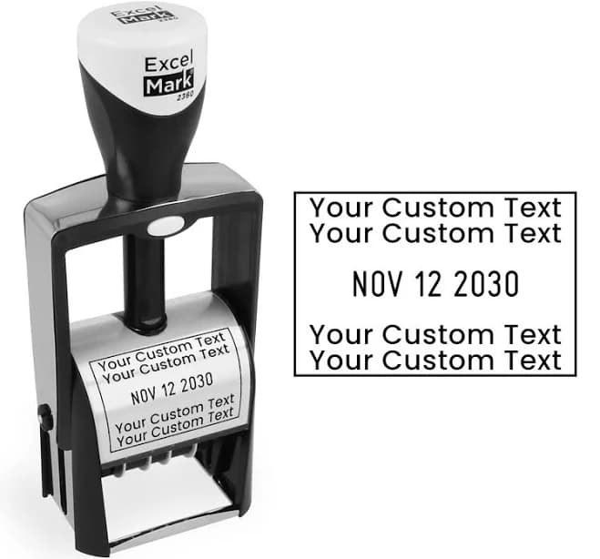 ExcelMark Heavy Duty Self-Inking Date Stamp