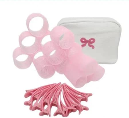 Pink Velcro Hair Rollers