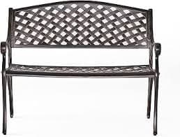 Amazon.com : Christopher Knight Home Eastwood Antique Copper Cast Aluminum Bench : Patio, Lawn & Garden