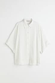Short-sleeved shirt - White - Ladies | H&M GB