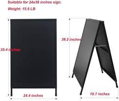 Amazon.com: HUAZI Sandwich Board 24 x 36'' Sidewalk Sign Double-Sided A Frame Folding Sign Heavy Duty Metal Display with 2 Corrugated Plastic Poster Boards Suitable for Indoor Outdoor,Black : Office Products