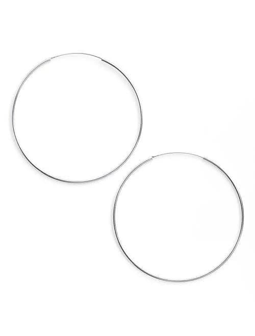 Argento Vivo Extra Large Endless Hoop Earrings