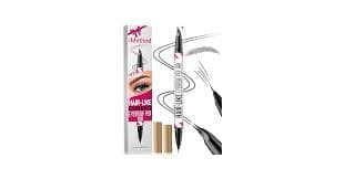 Amazon.com : iMethod Curved Eyebrow Pen - 2-in-1 Dual-Ended Microblading Eyebrow Pencil with Curved Tip and Precise Brush-Tip, Lasts All-Day, Grey : Beauty & Personal Care
