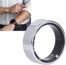Amazon.com: ASHATA Smart Ring Health Tracker, Fitness Tracker Ring Monitoring Fitness Pedometer Sleep Tracking APP, IP68 Wearable Health Rings, Step Counter Fitness Ring for Sport (Silver) : Sports & Outdoors