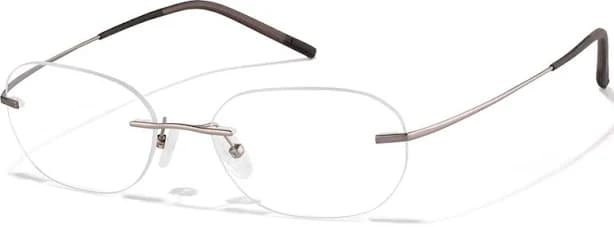 Zenni Men's Rectangle Rimless Glasses